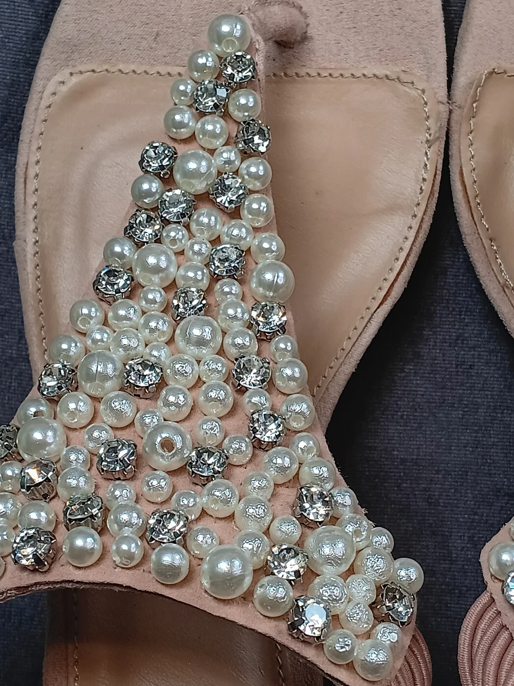 JUSTFAB  Pearl Embellished Women's Sandals
